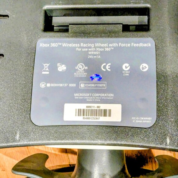 Microsoft Xbox 360 Wireless Racing Steering Wheel Only-Force Feedback WRW01 EUC - Picture 6 of 6